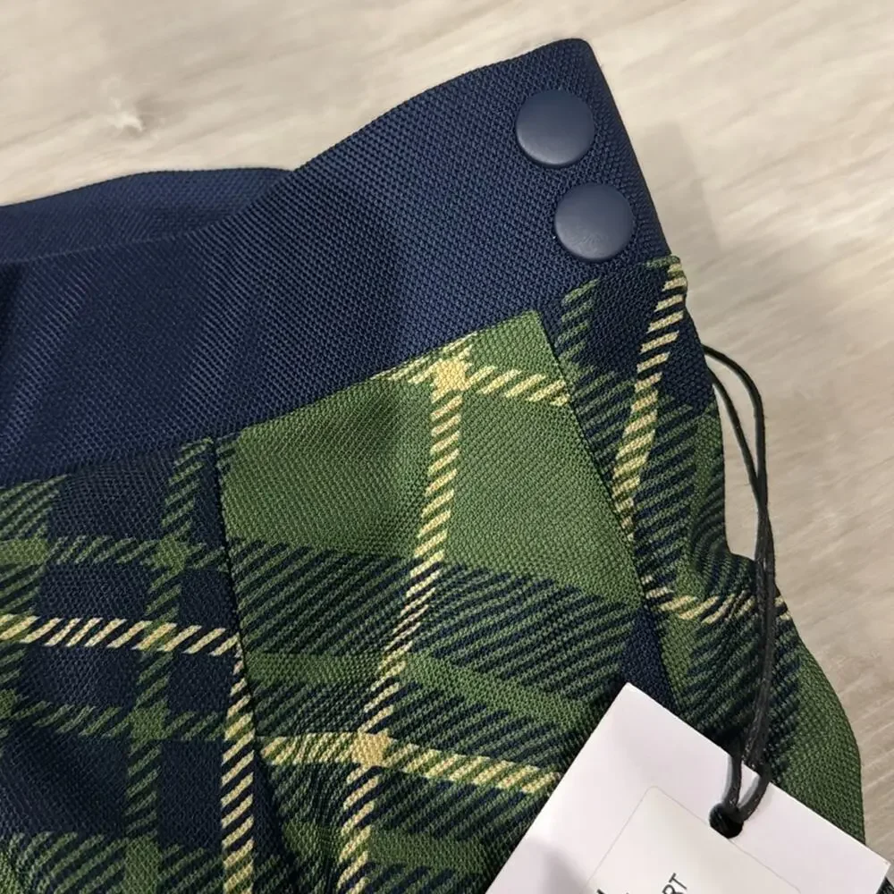 Weworewhat Revolve NWT Plaid Court Green Tennis Skort.